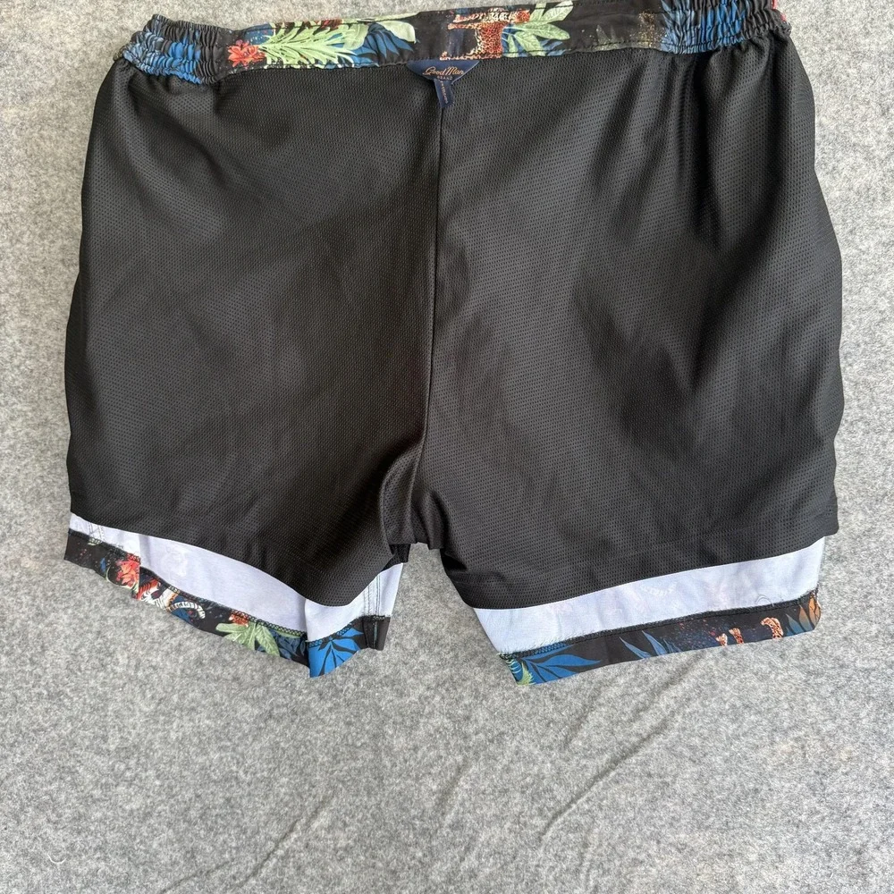 Good Man Brand Swim Trunks Shorts Mens Large Multicolor Jungle Tiger Lined